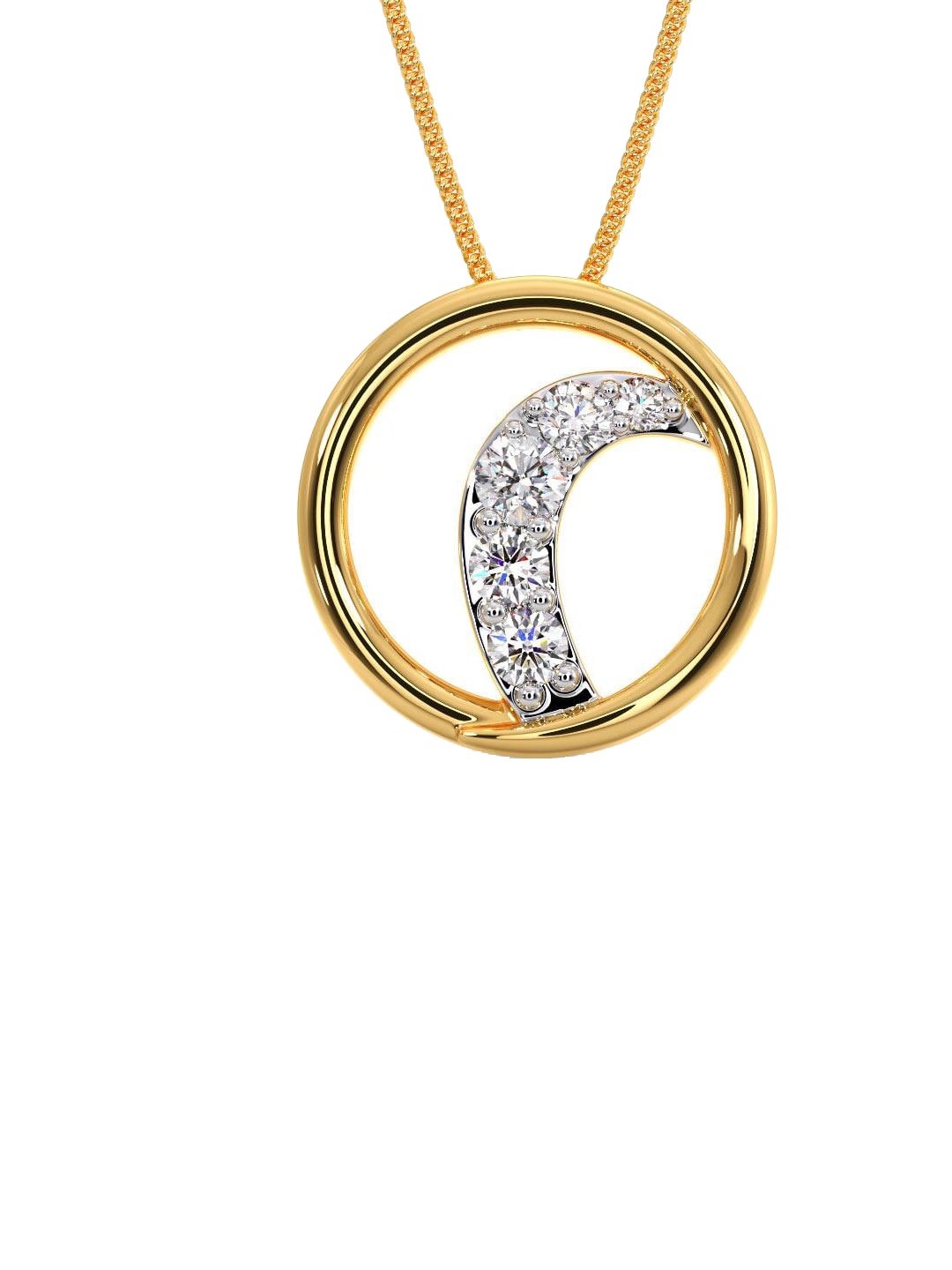 

CANDERE A KALYAN JEWELLERS COMPANY 14K Yellow Gold Tear Drop Shaped Pendant, White