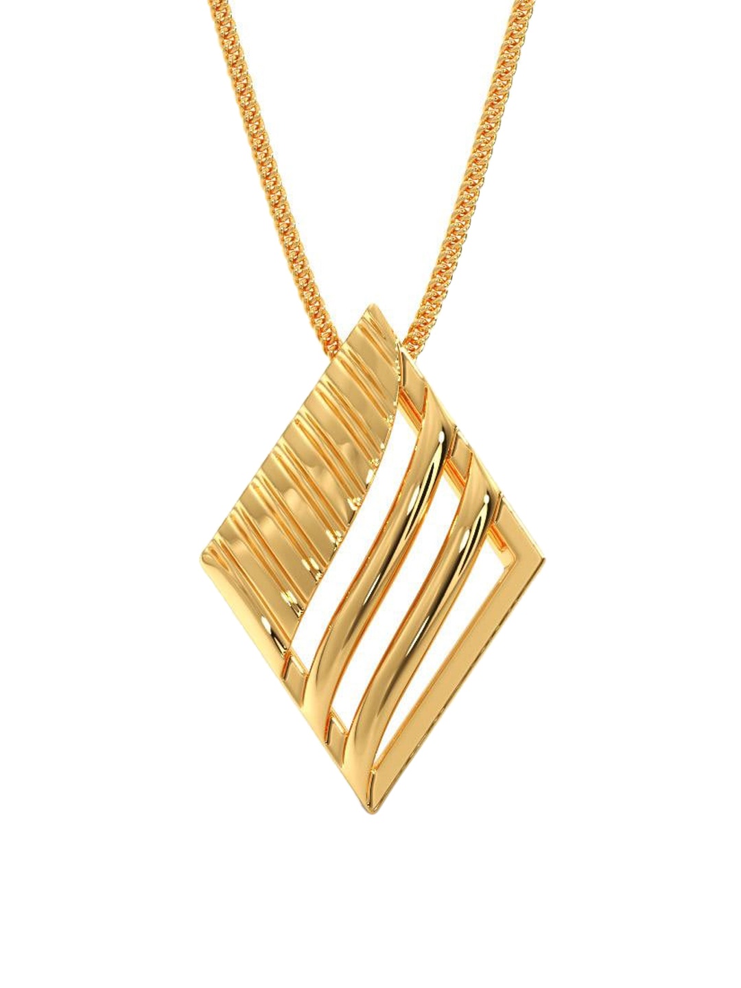 

CANDERE A KALYAN JEWELLERS COMPANY 18K Yellow Gold BIS Hallmark Lightweight Pendant-0.75 g