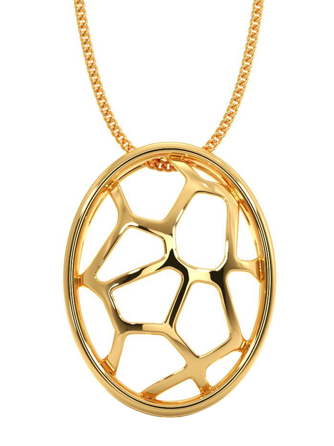 

CANDERE A KALYAN JEWELLERS COMPANY 18K Yellow Gold BIS Hallmark Round Shaped Pendant