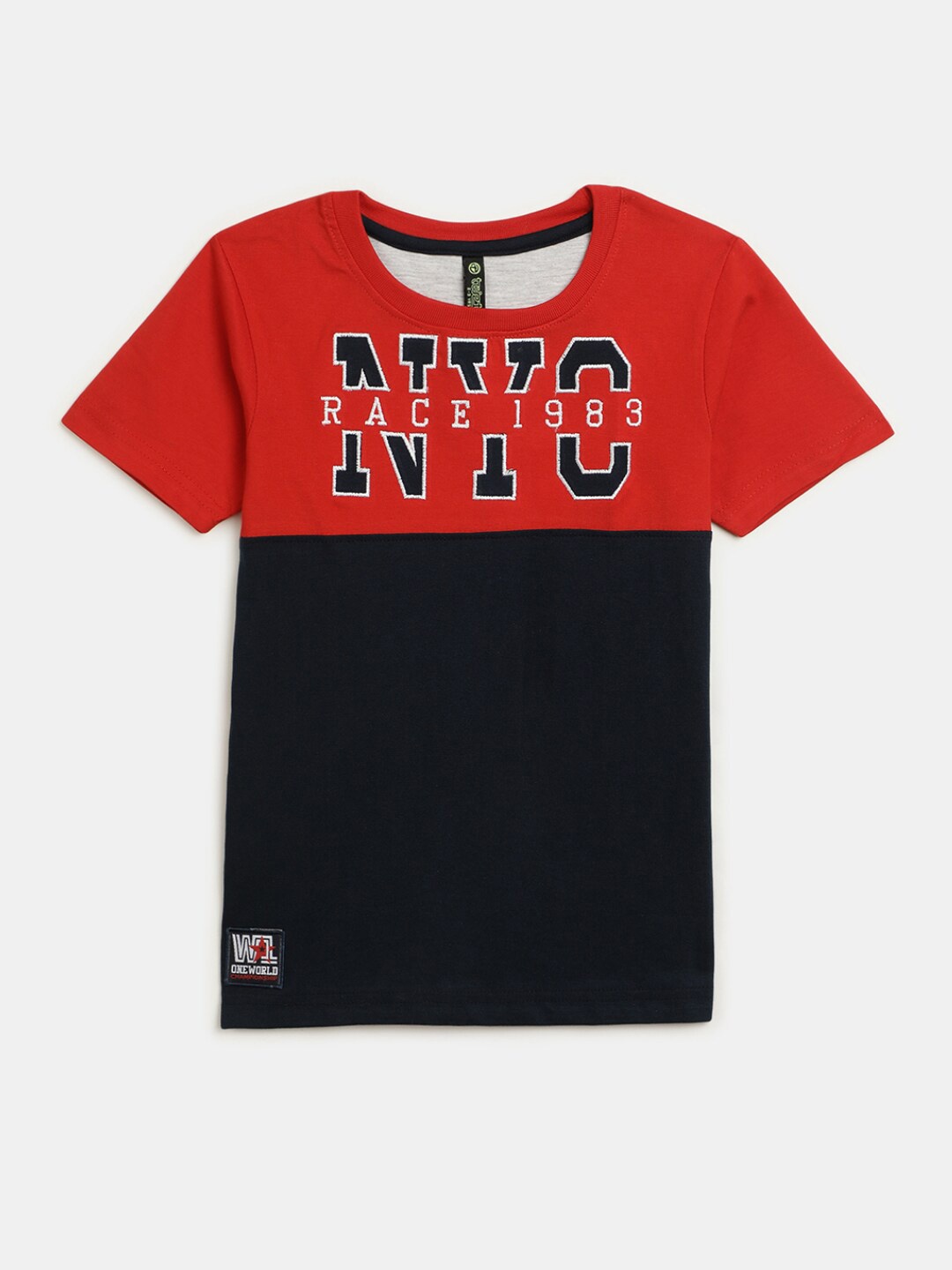 V-Mart Boys Typography printed Cotton T-shirt, Red