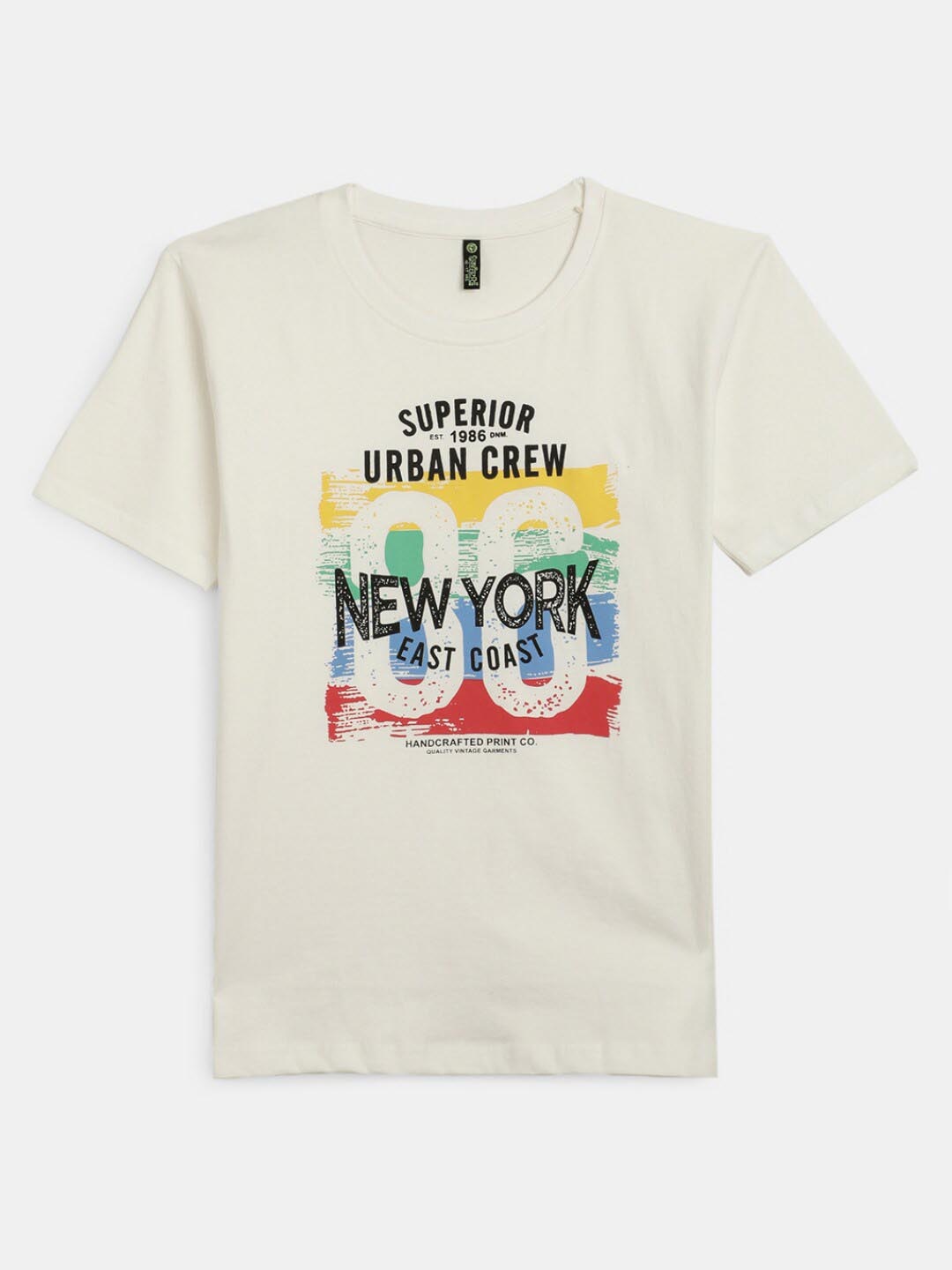 

V-Mart Boys Typography Printed Cotton T-shirt, White