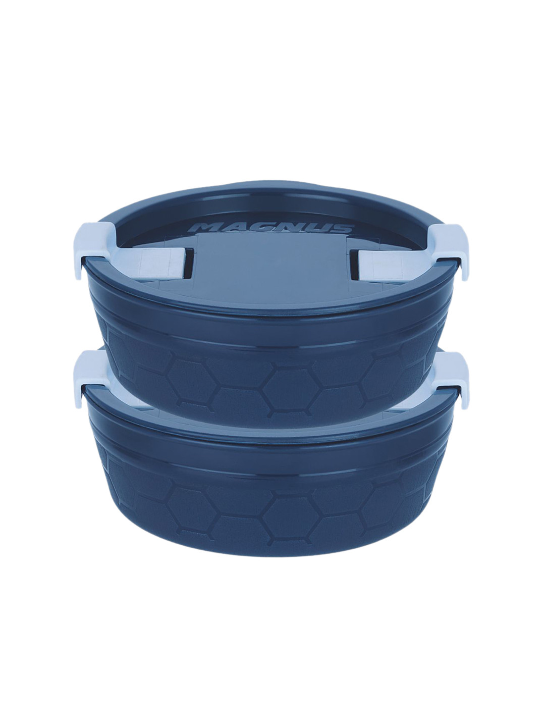 

MAGNUS 2-Pcs Blue Textured Microwave Steam Dishwasher Safe Lock Containers 150 ml Each
