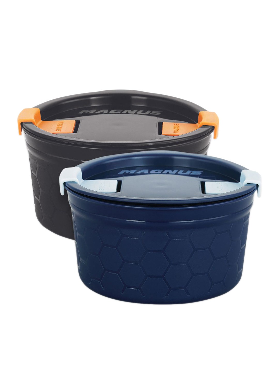 

MAGNUS 2-Pcs Blue & Black Textured Microwave Steam Lock Containers 300 ml Each