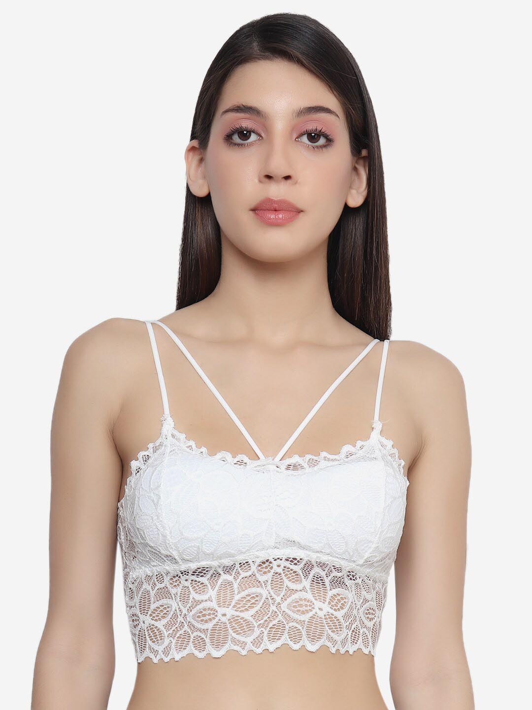 

XOXO Design Cotton Non Wired Full Coverage Bralette Bra, White