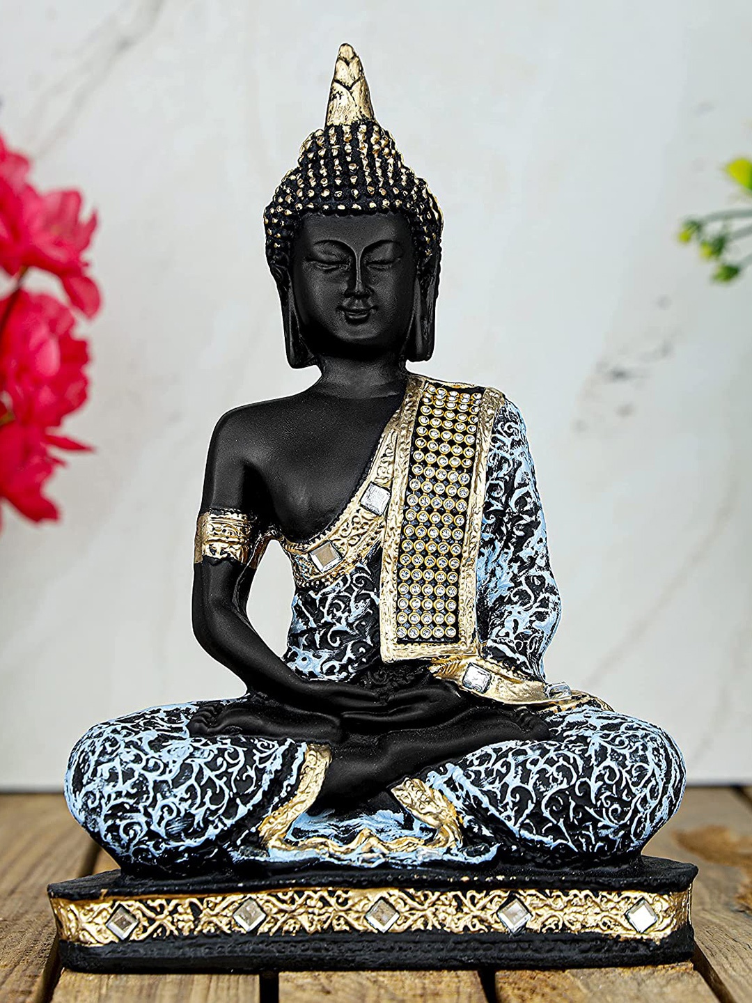 

SkyKey Blue & Black Buddha Idol Medium Showpiece