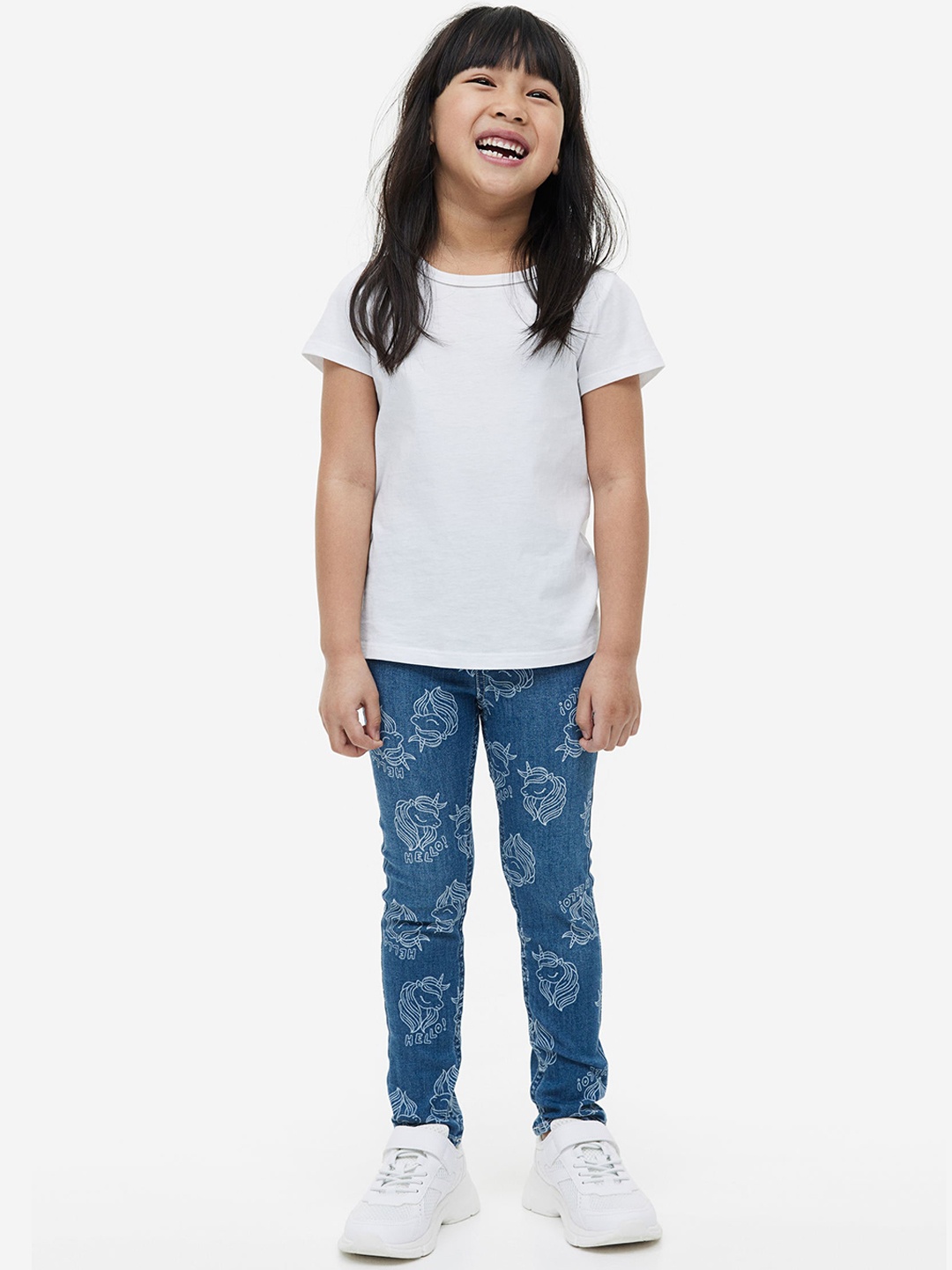 

H&M Girls Denim Leggings, Blue