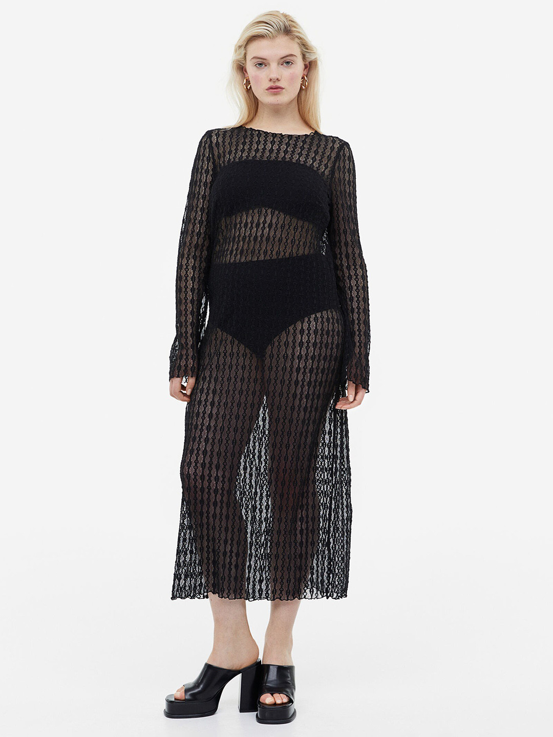 

H&M Women Lace Dress, Black