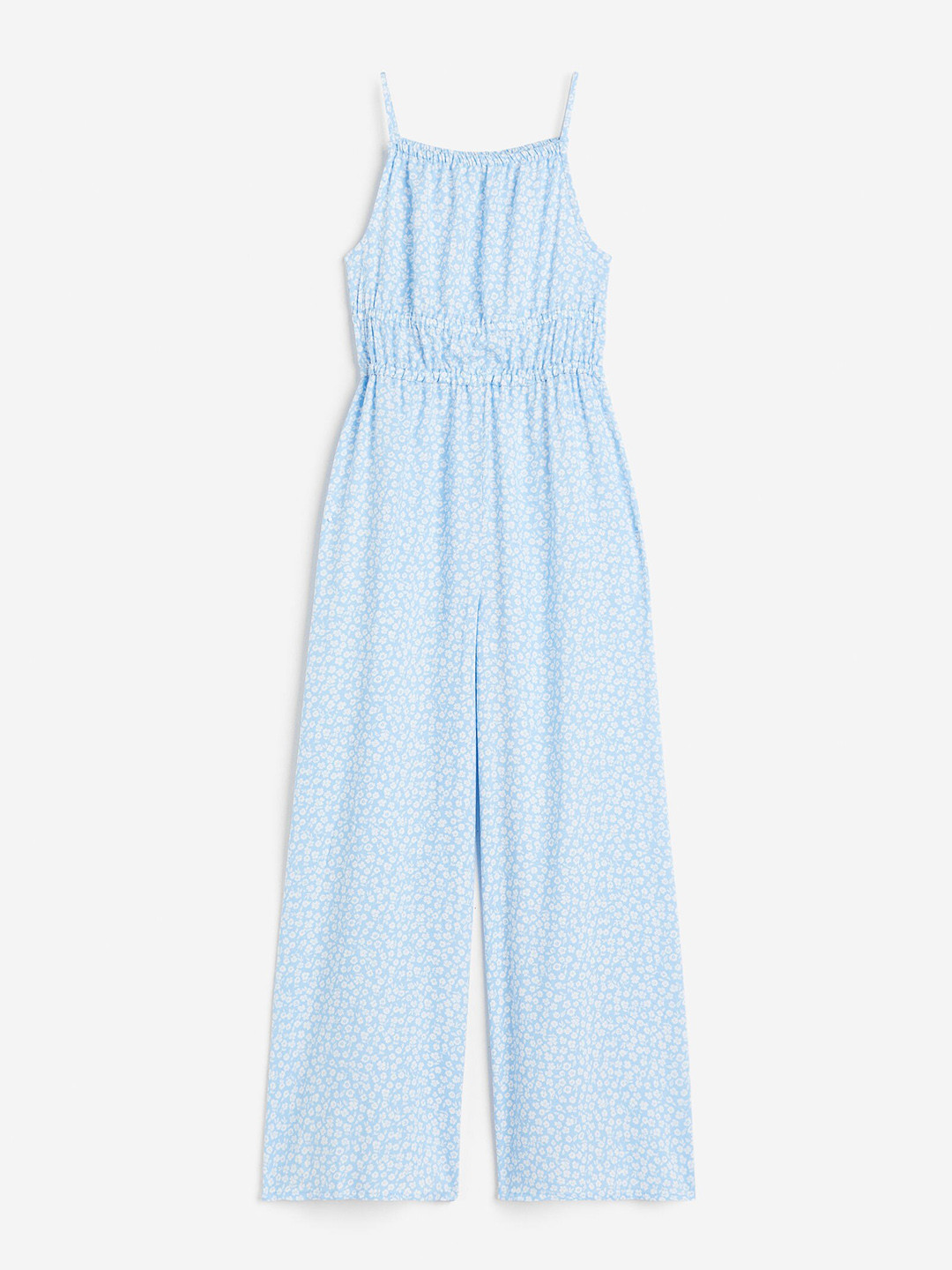 

H&M Girls Gathered Jumpsuit, Blue