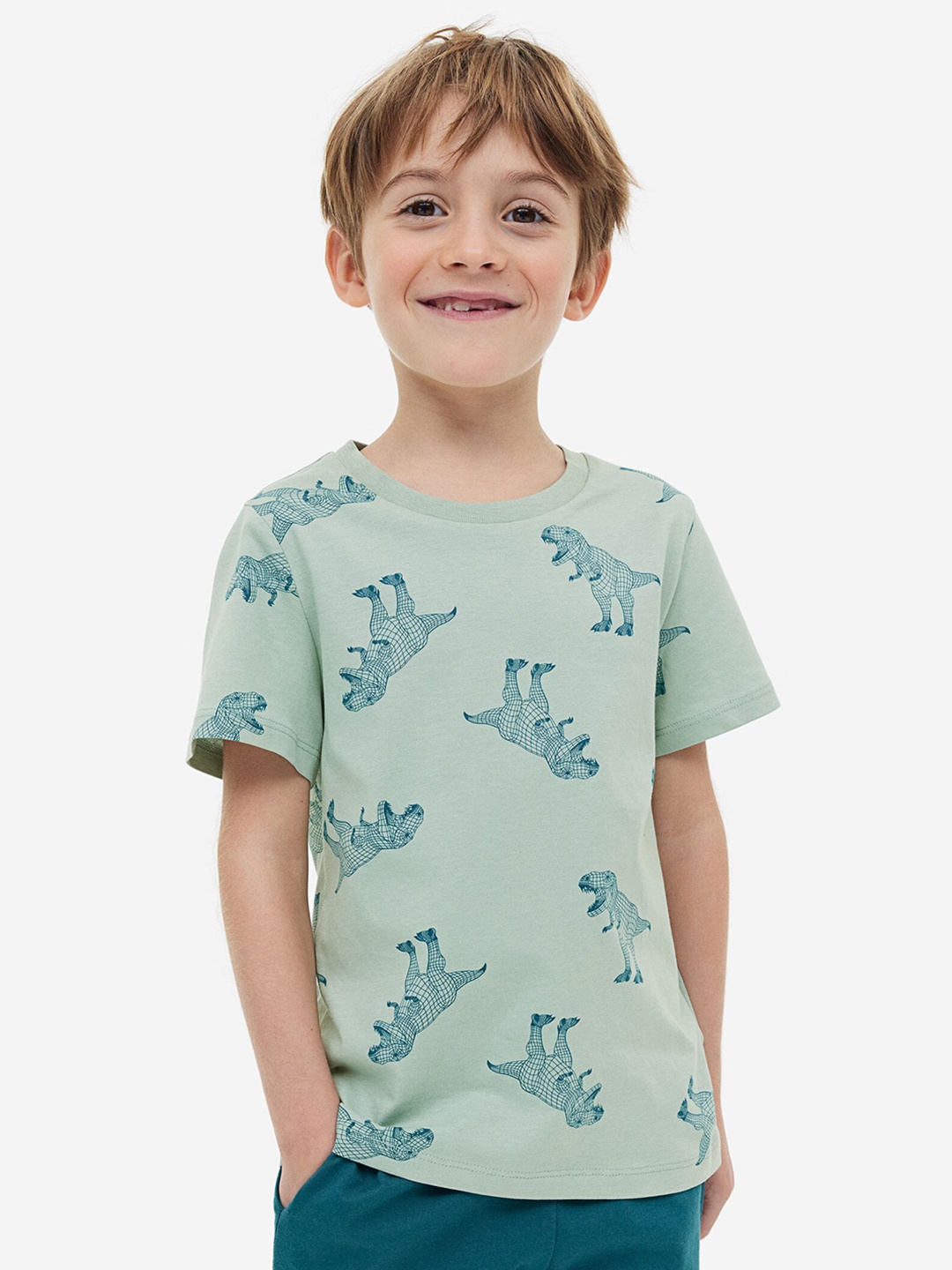 

H&M Boys Organic Cotton T-shirt, Green