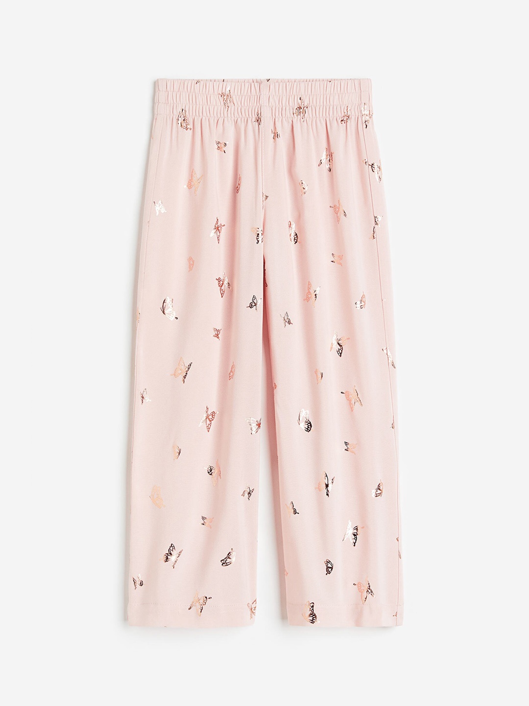 

H&M Girls Wide Pull-On Trousers, Pink