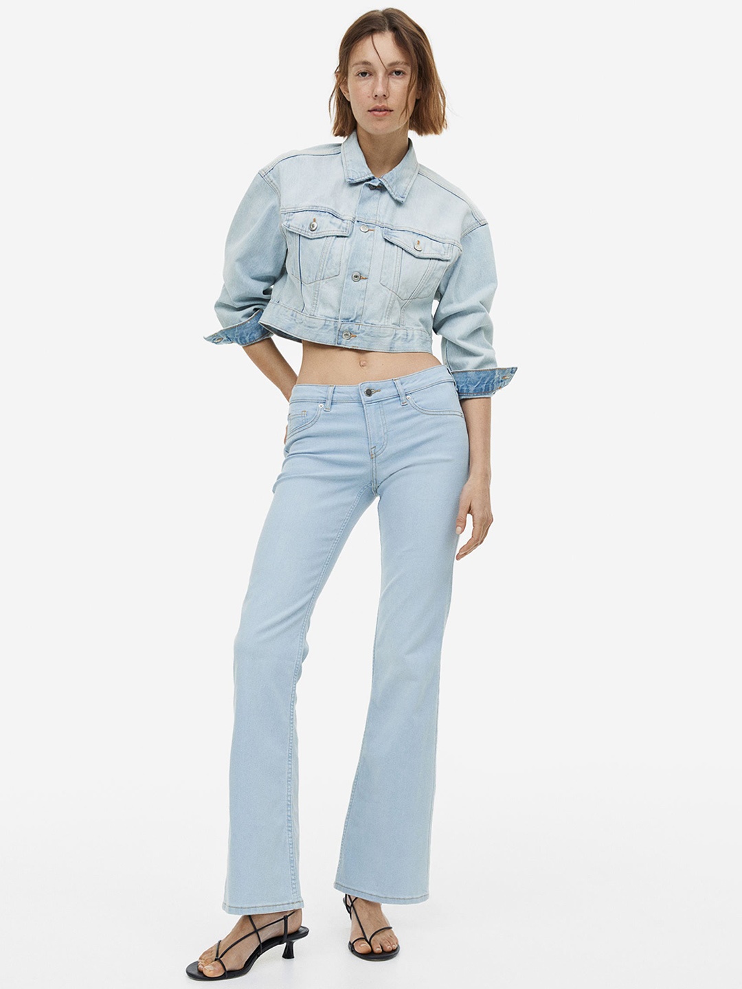

H&M Women Flare Low Jeans, Blue