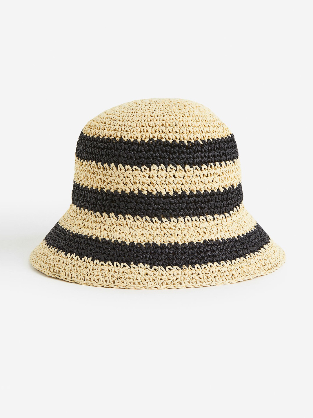 

H&M Women Crochet-Look Bucket Hat, Beige