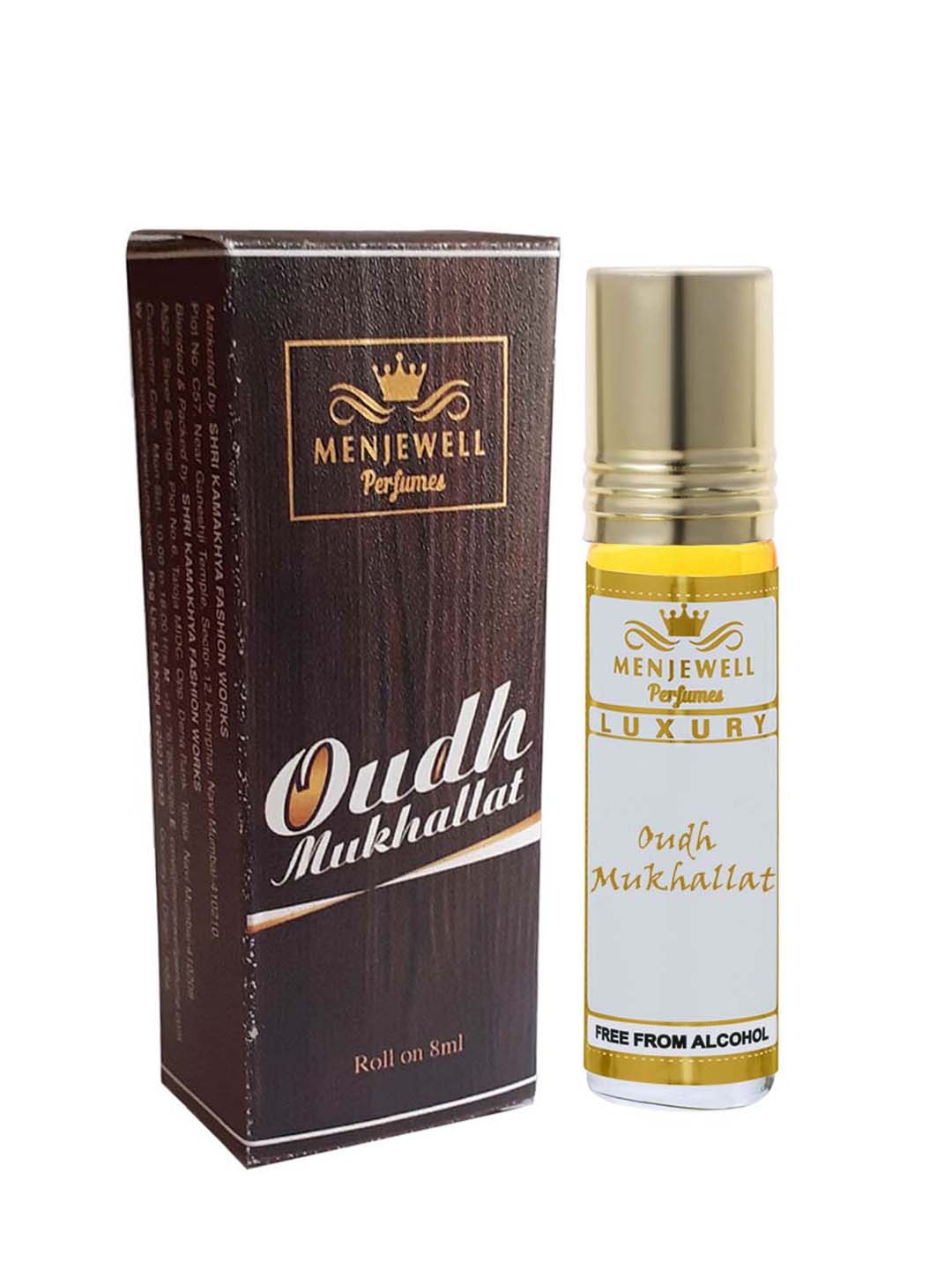 

Menjewell Oudh Mukhallat Woody Attar - 8ml, Yellow