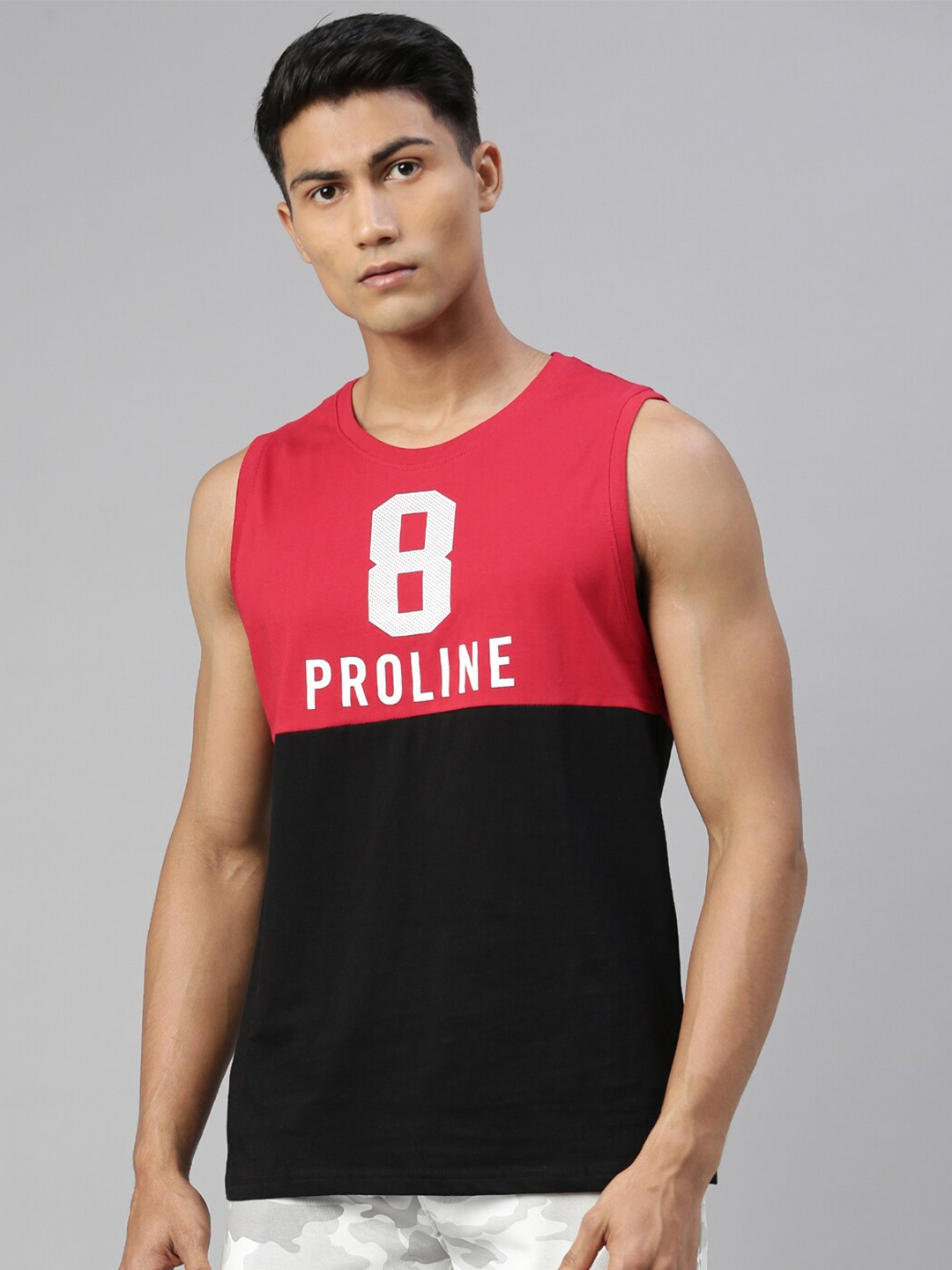 Proline Typography Printed Training Or Gym T-shirt, Red