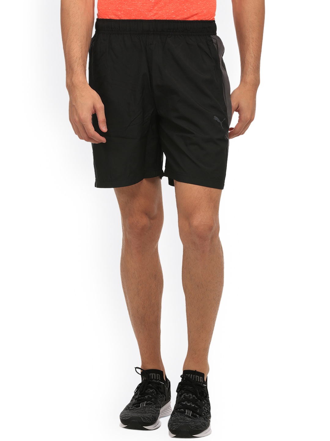 

Puma Men Black Solid Regular Fit Sports Shorts