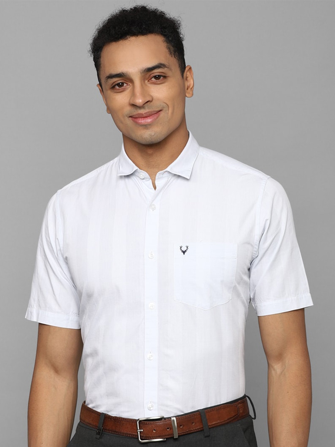

Allen Solly Men Cotton Slim Fit Opaque Formal Shirt, White