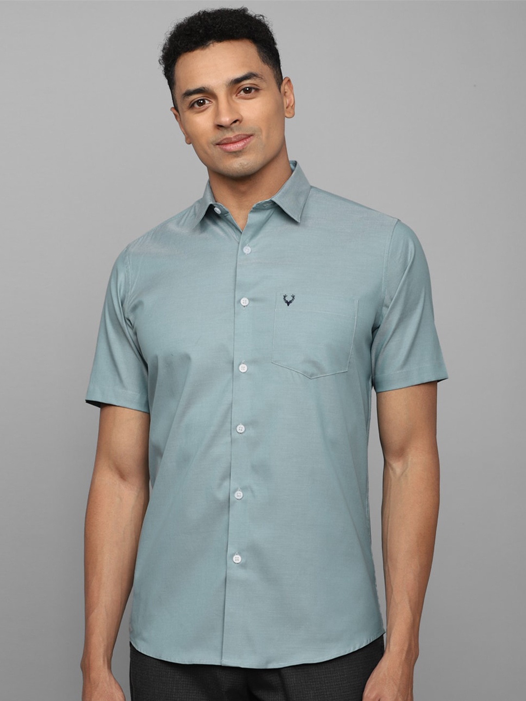 

Allen Solly Slim Fit Short Sleeves Casual Shirt, Sea green