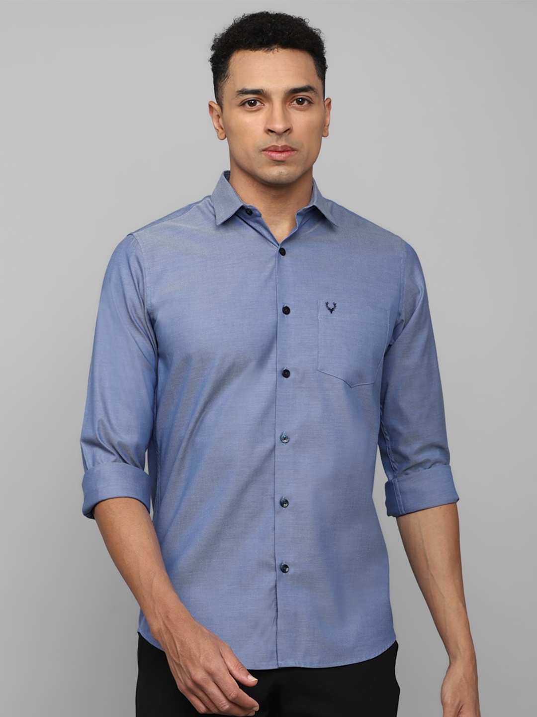 

Allen Solly Slim Fit Spread Collar Opaque Casual Shirt, Blue