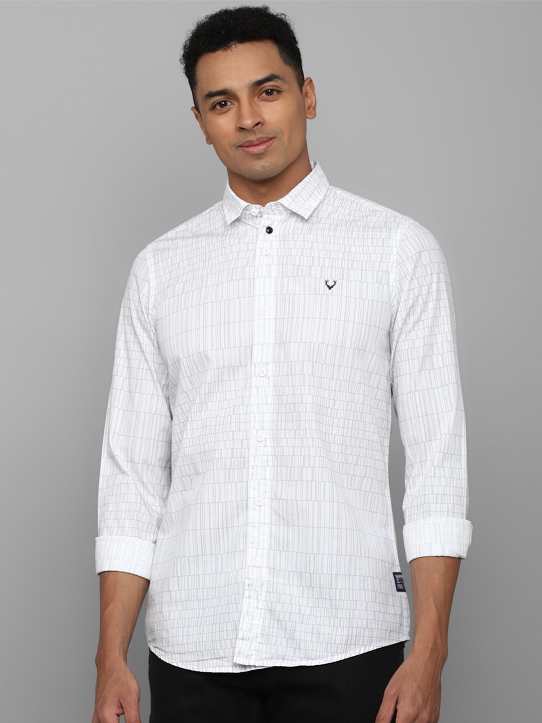 

Allen Solly Sport Geometric Printed Pure Cotton Casual Shirt, White