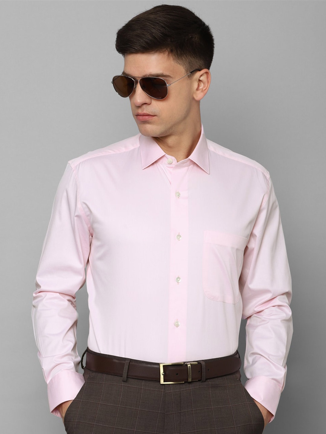 

Luxure by Louis Philippe Men Cotton Opaque Formal Shirt, Pink