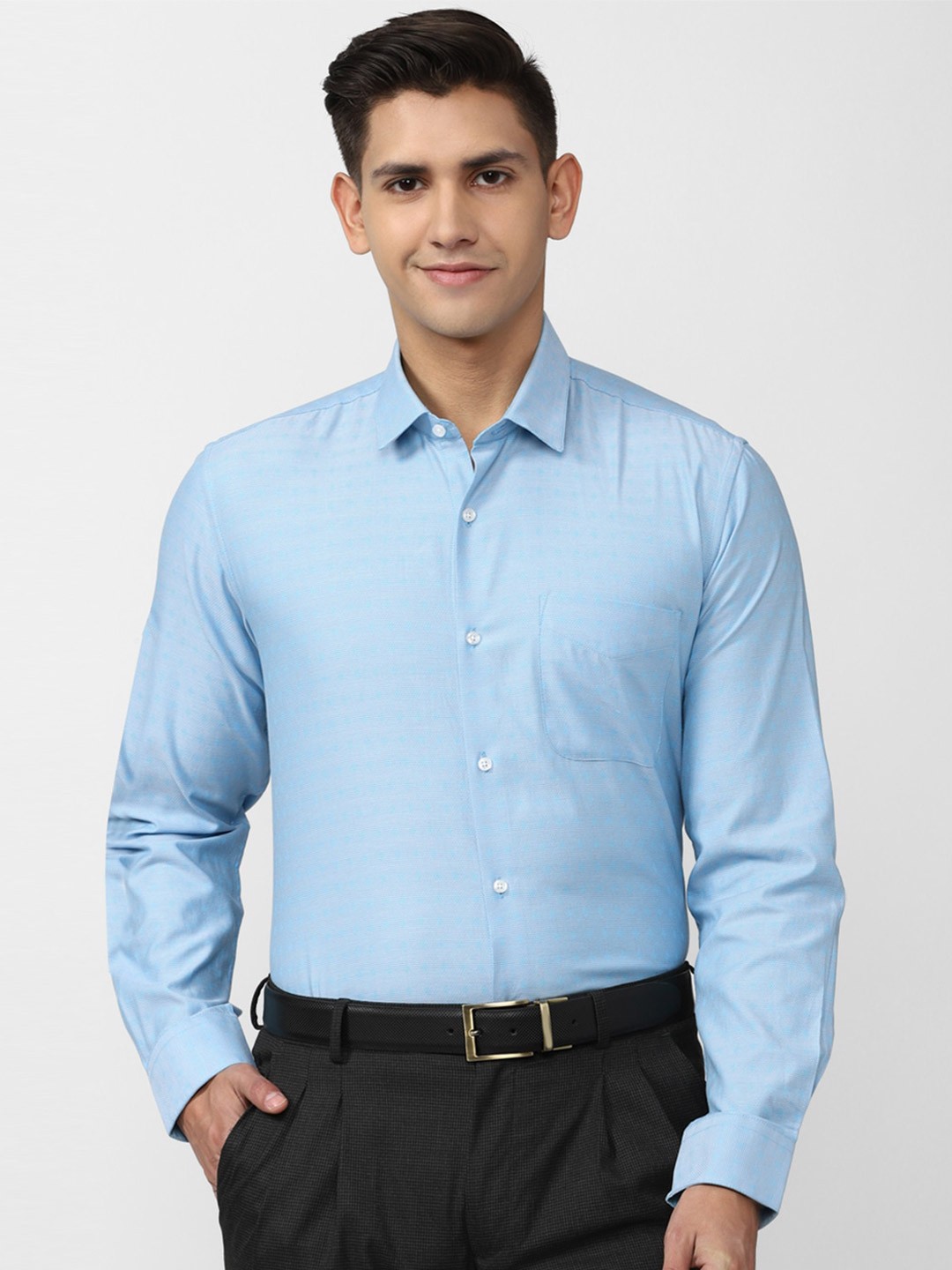 

Peter England Cotton Formal Shirt, Blue