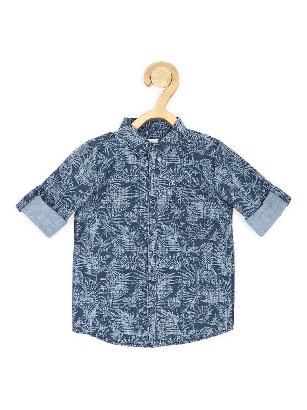 

Peter England Boys Floral Opaque Printed Pure Cotton Casual Shirt, Blue