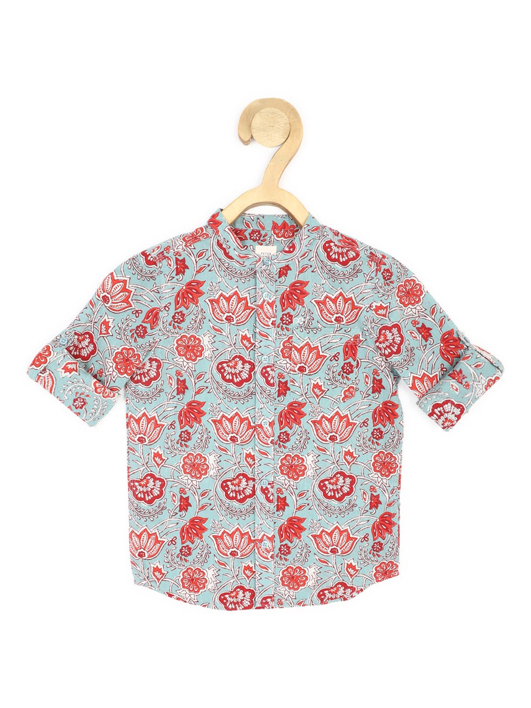 

Peter England Boys Floral Printed Cotton Casual Shirt, Blue