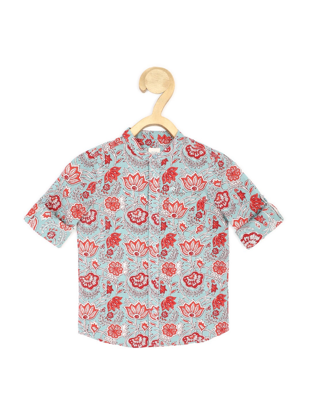 

Peter England Boys Floral Printed Casual Pure Cotton Shirt, Blue