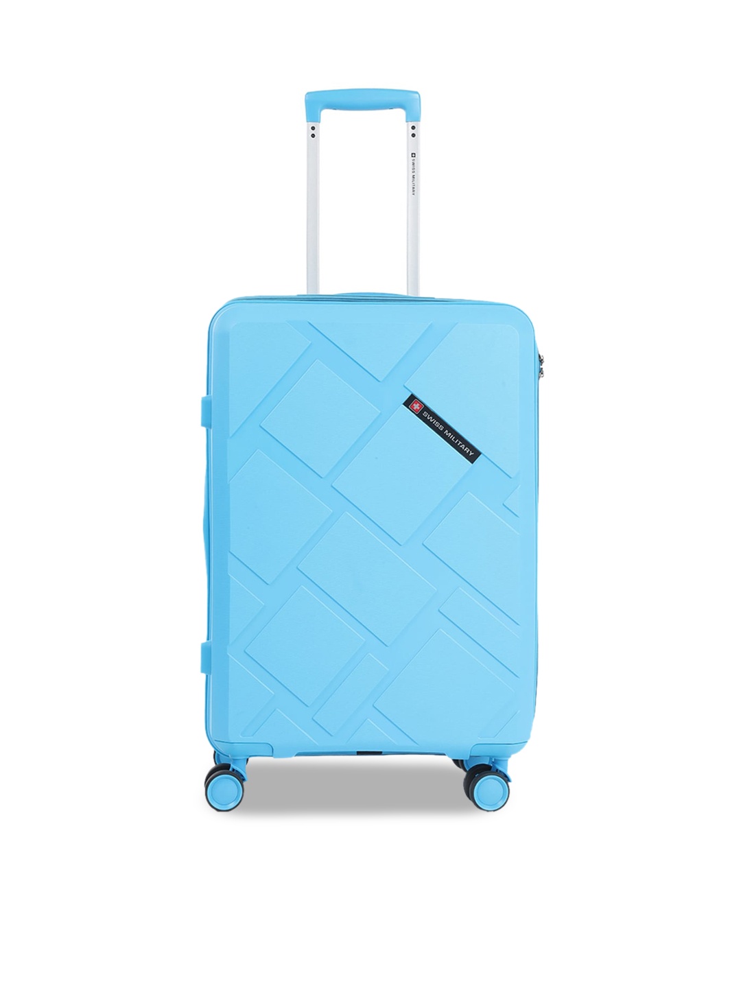 

SWISS MILITARY Textured Hard-Sided Large Trolley Bag, Blue