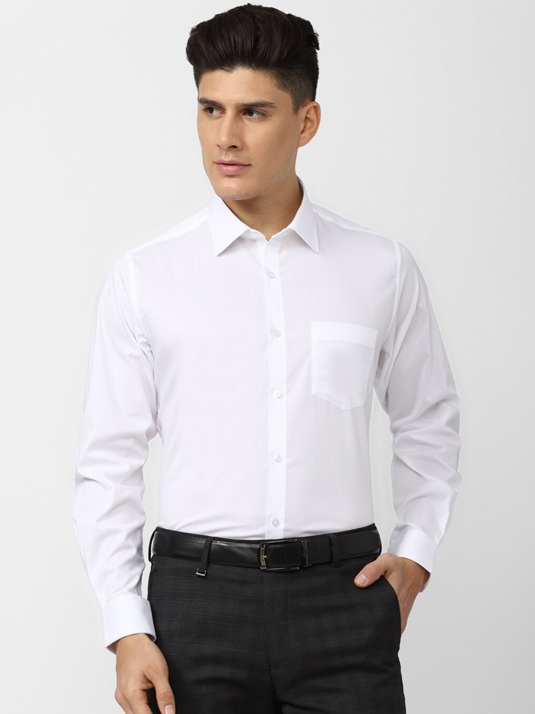 

Van Heusen Spread Collar Long Regular Sleeves Opaque Formal Shirt, White