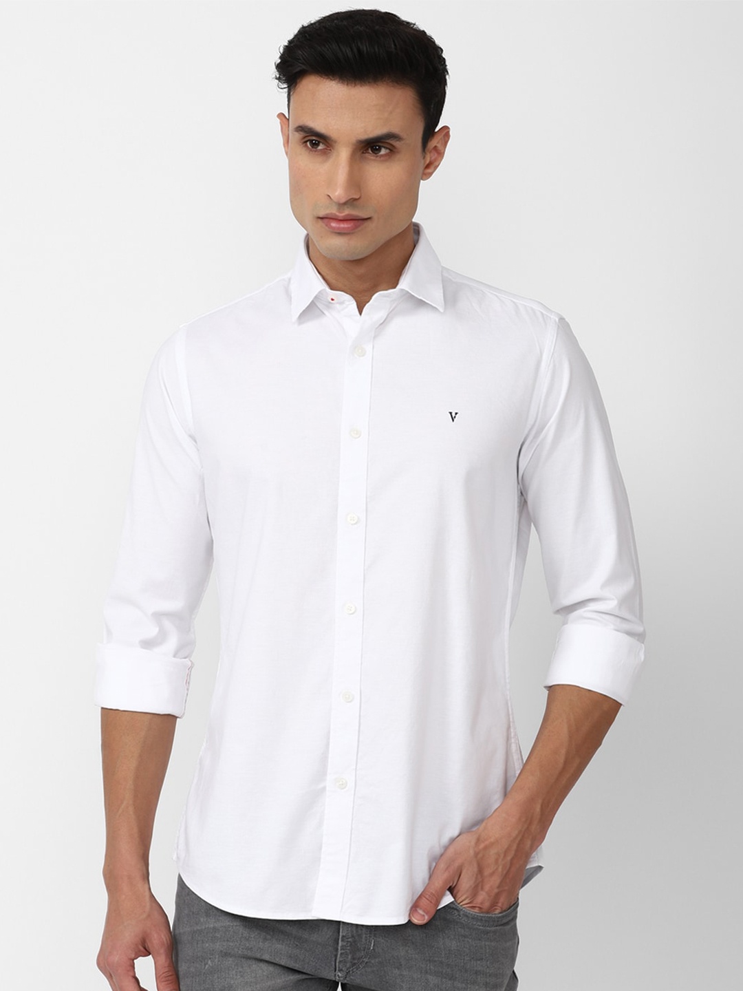 

Van Heusen Sport Men Cotton Slim Fit Opaque Casual Shirt, White