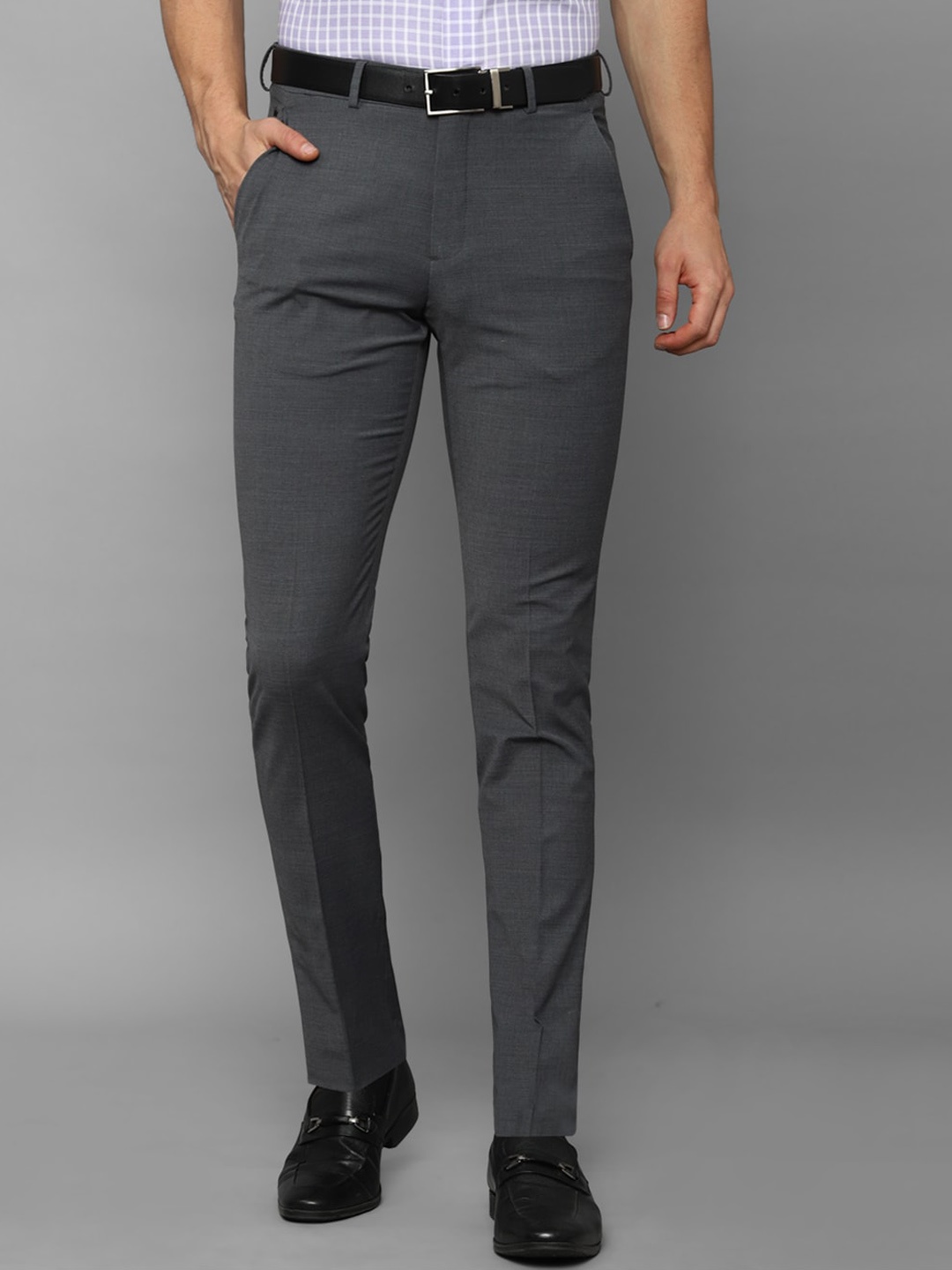 

Louis Philippe Men Slim Fit Trousers, Grey