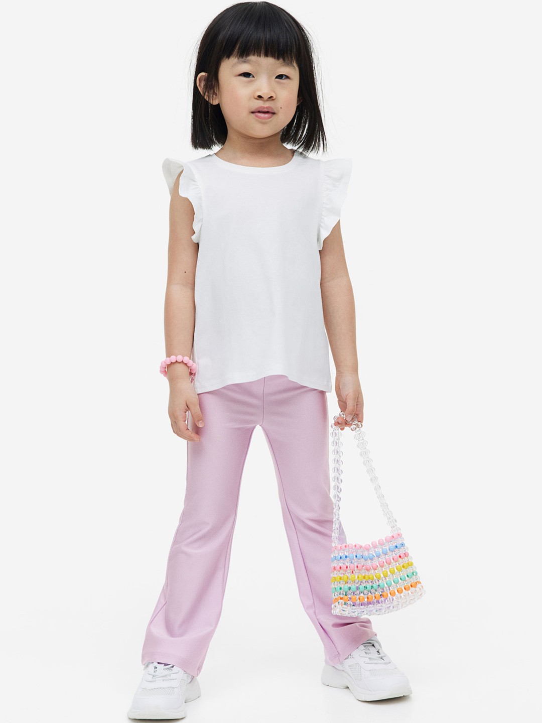 

H&M Girls Flared Leggings, Purple