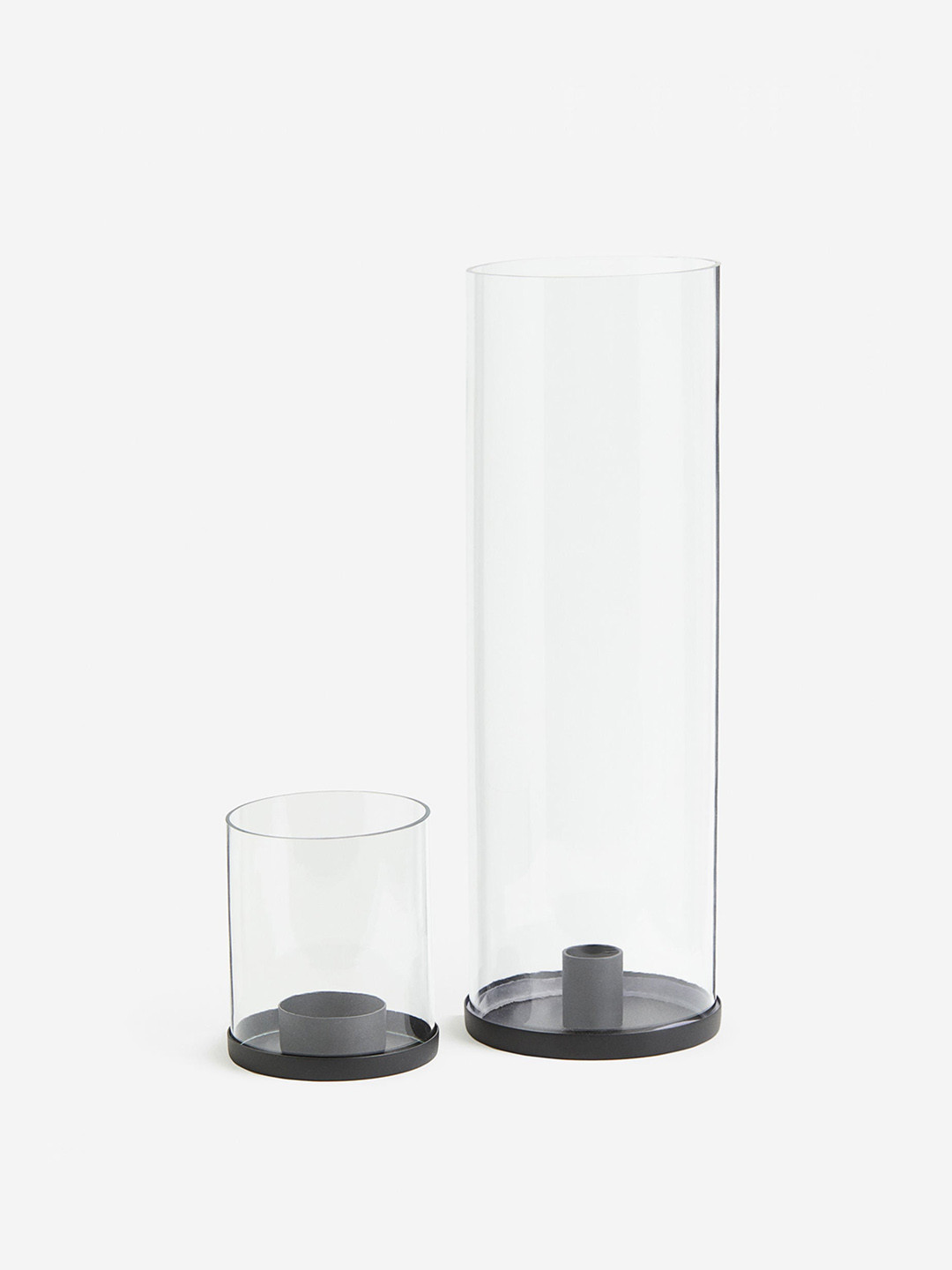 

H&M Black Metal & Glass Tealight Holder