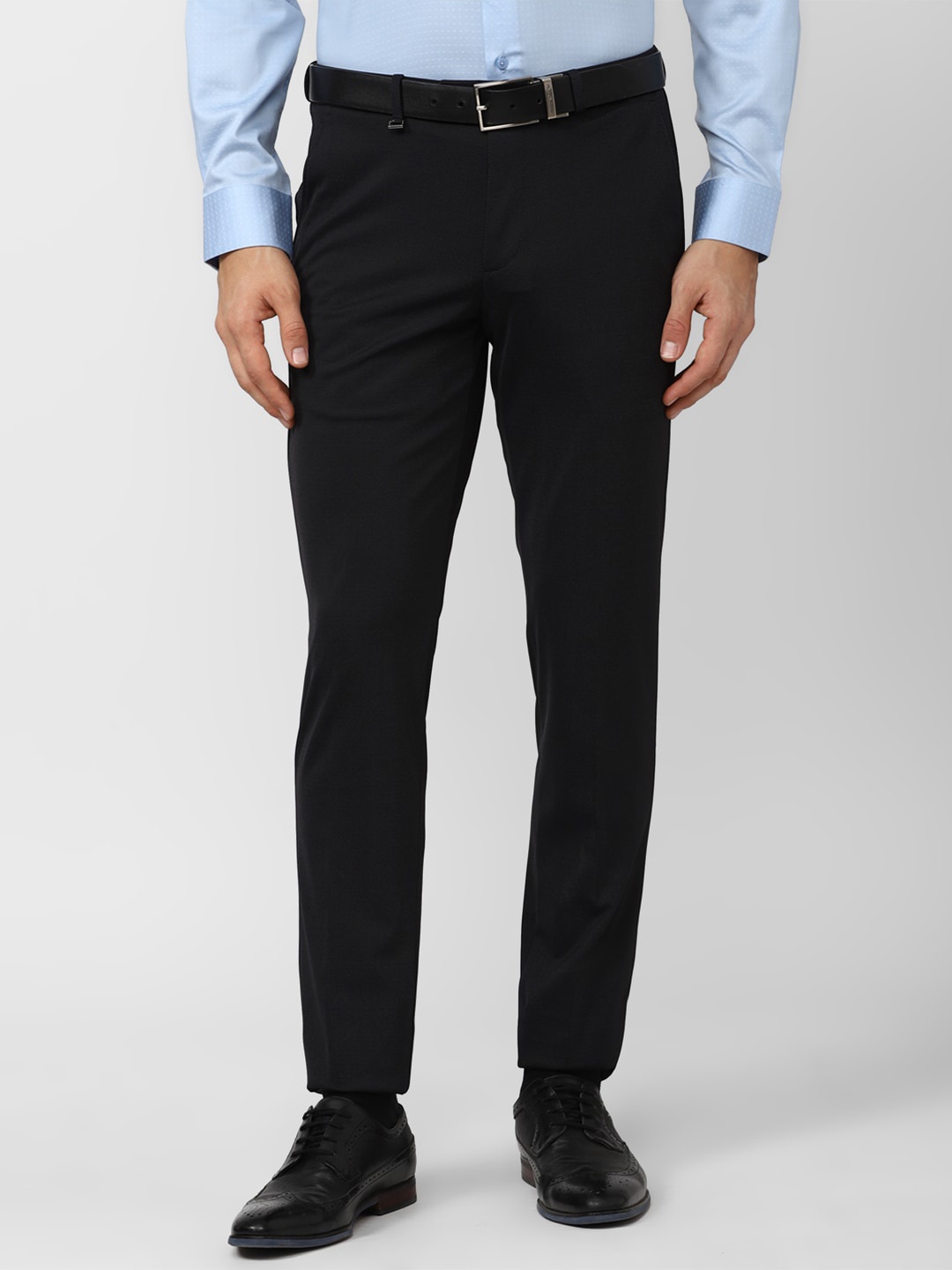 

Van Heusen Men Slim Fit Formal Trousers, Black