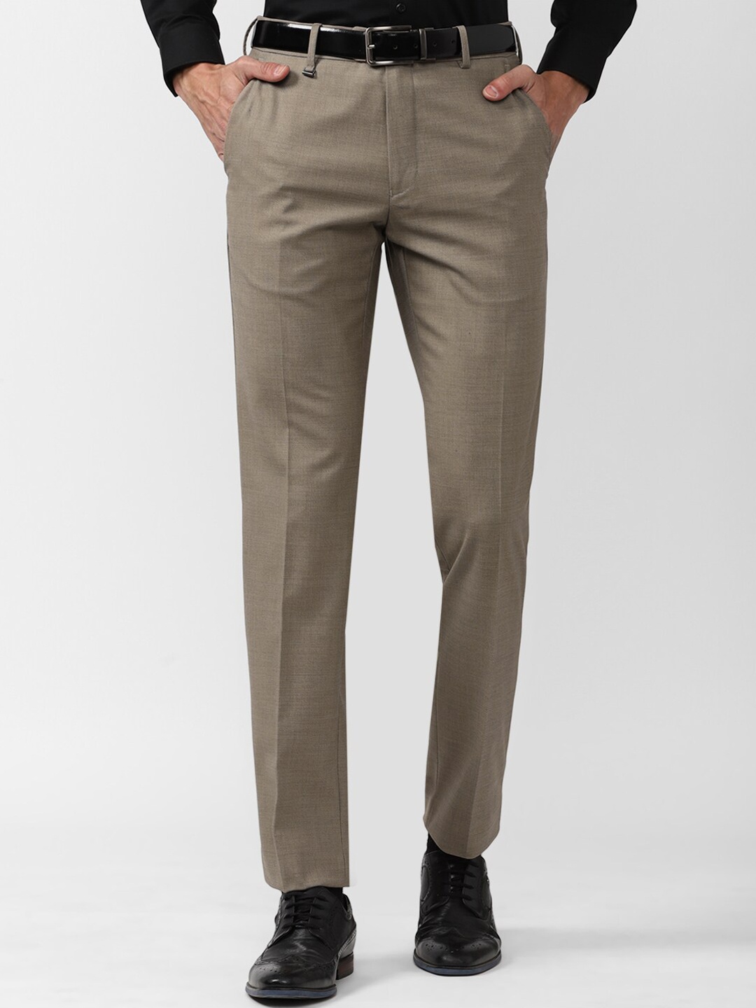 

Van Heusen Men Slim Fit Formal Trousers, Brown