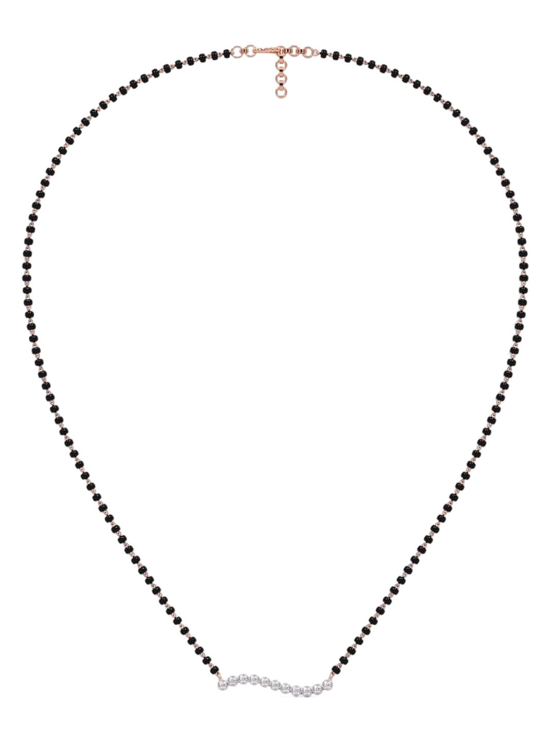 

CANDERE A KALYAN JEWELLERS COMPANY 18K Rose Gold BIS Hallmark Mangalsutra 3.31Grams, White