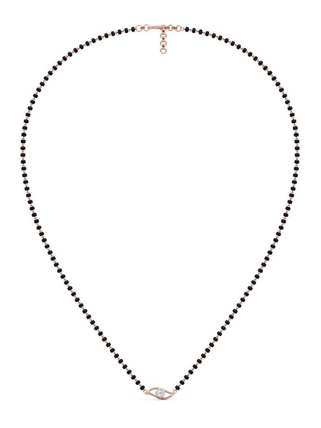 

CANDERE A KALYAN JEWELLERS COMPANY 14KT Rose Gold CZ Studded Pendant with Chain