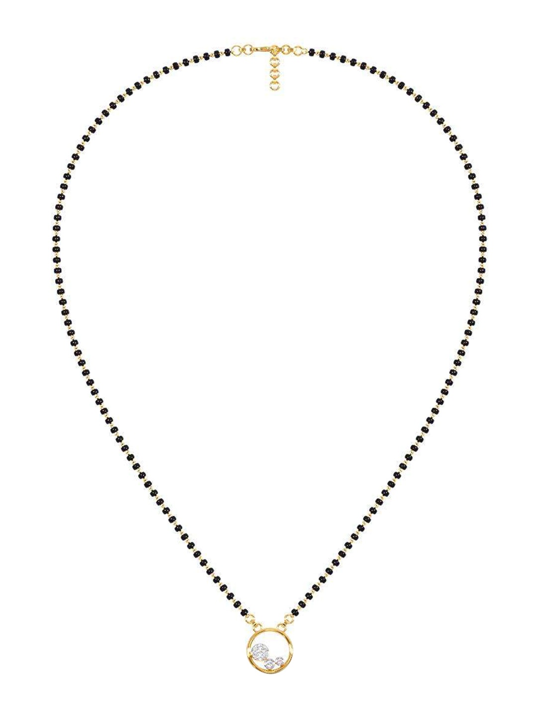 

CANDERE A KALYAN JEWELLERS COMPANY 14KT Gold CZ-Studded Mangalsutra-2.68gm