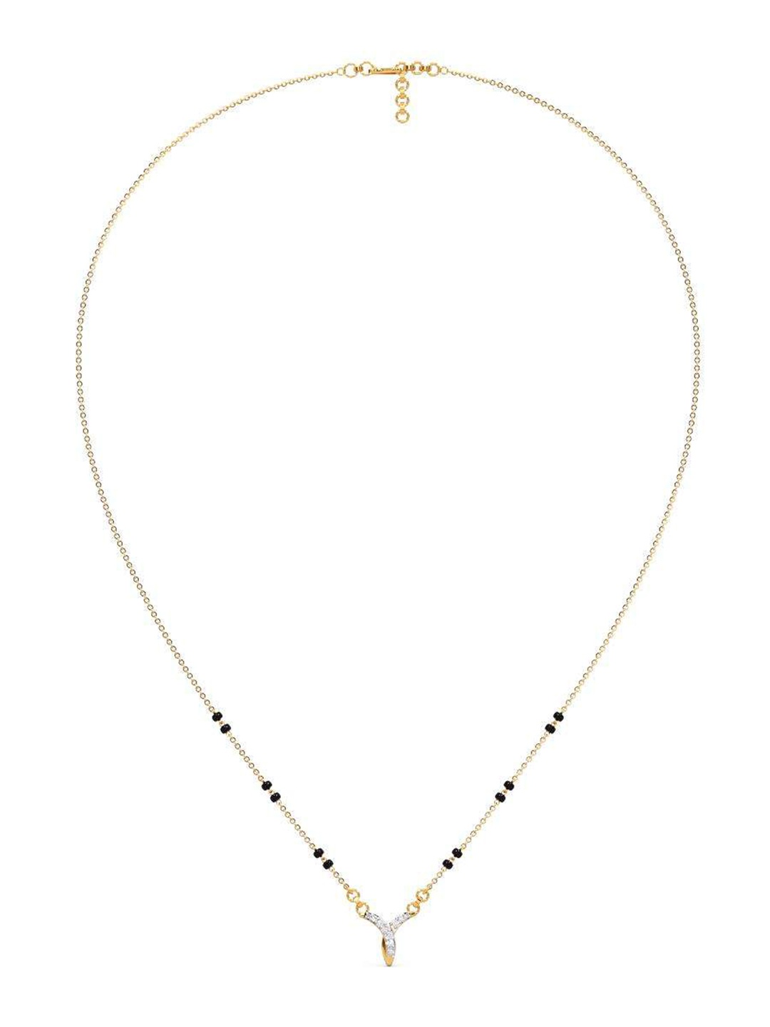 

CANDERE A KALYAN JEWELLERS COMPANY 18KT Gold Diamond Mangalsutra with Chain - 2.31 g