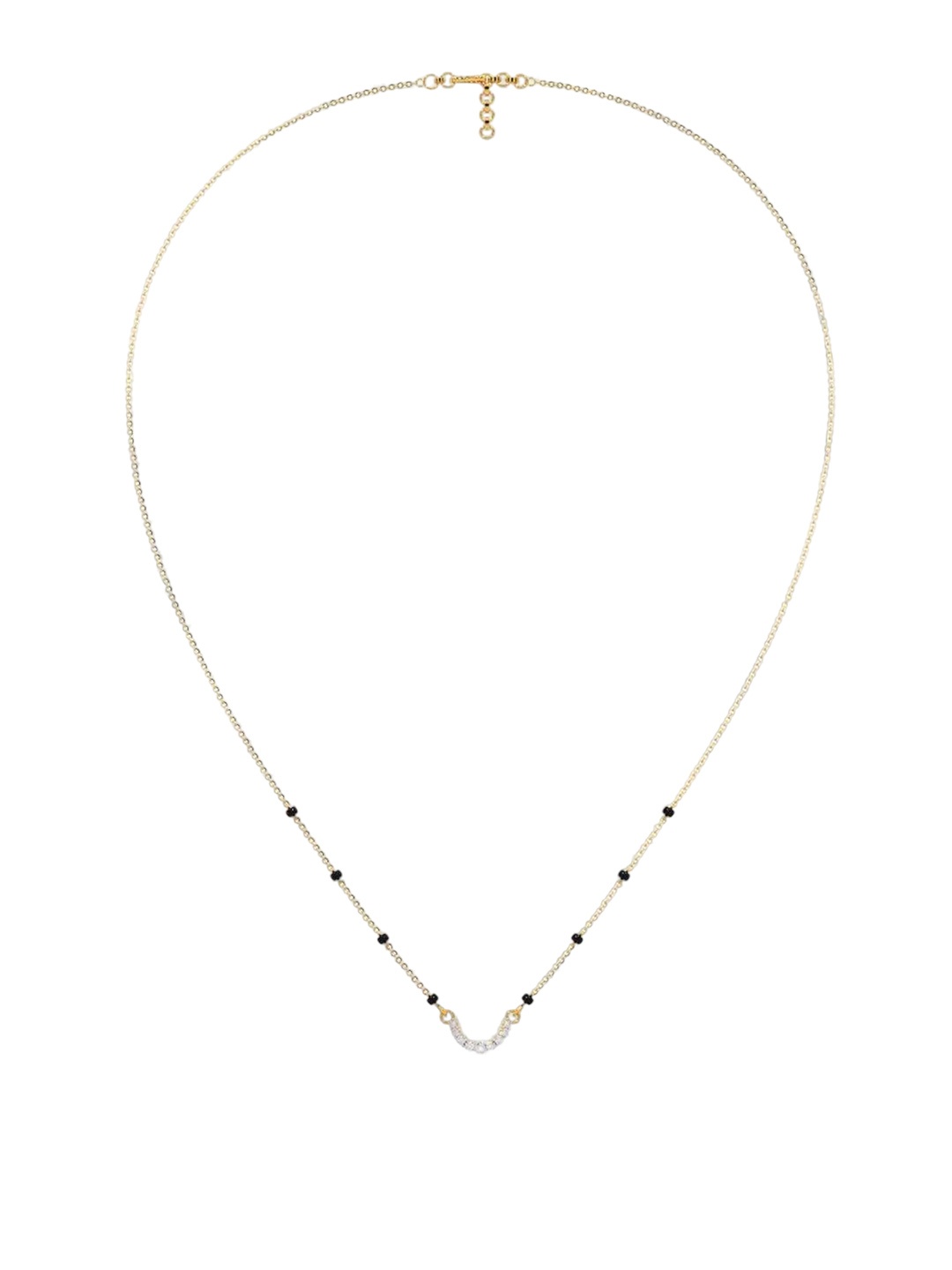 

CANDERE A KALYAN JEWELLERS COMPANY 14KT Gold Diamond Mangalsutra Pendant with Chain