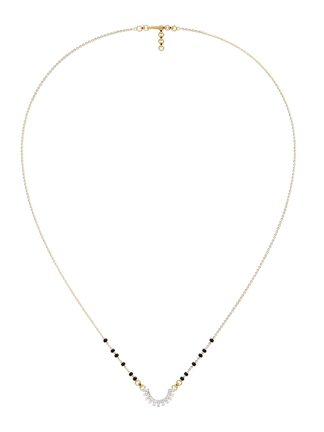 

CANDERE A KALYAN JEWELLERS COMPANY 18K Gold BIS Hallmark Mangalsutra- 2.51gm, White