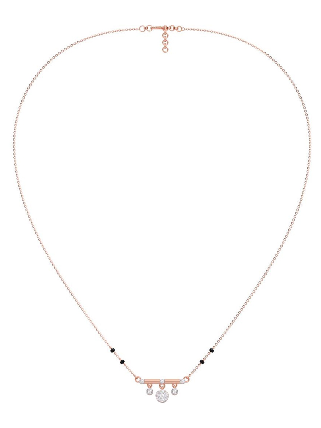 

CANDERE A KALYAN JEWELLERS COMPANY 18K Rose Gold & Certified Diamond Mangalsutra, White