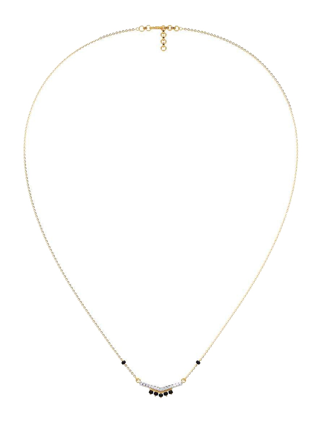 

CANDERE A KALYAN JEWELLERS COMPANY 14KT Gold Diamond Mangalsutra with Chain - 2.55 g
