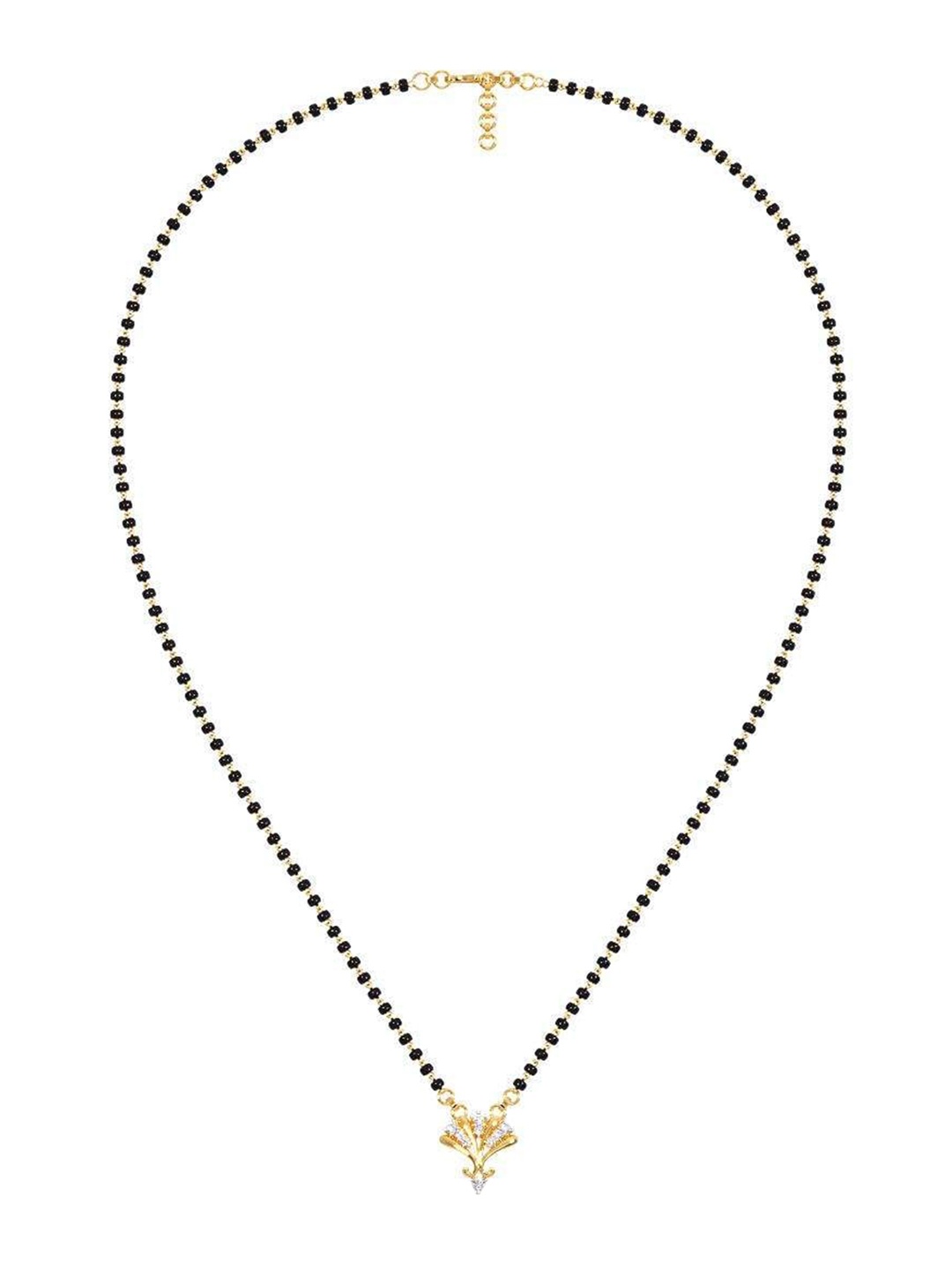 

CANDERE A KALYAN JEWELLERS COMPANY 18K Gold BIS Hallmark Cubic Zirconia Mangalsutra - 3.4g, White