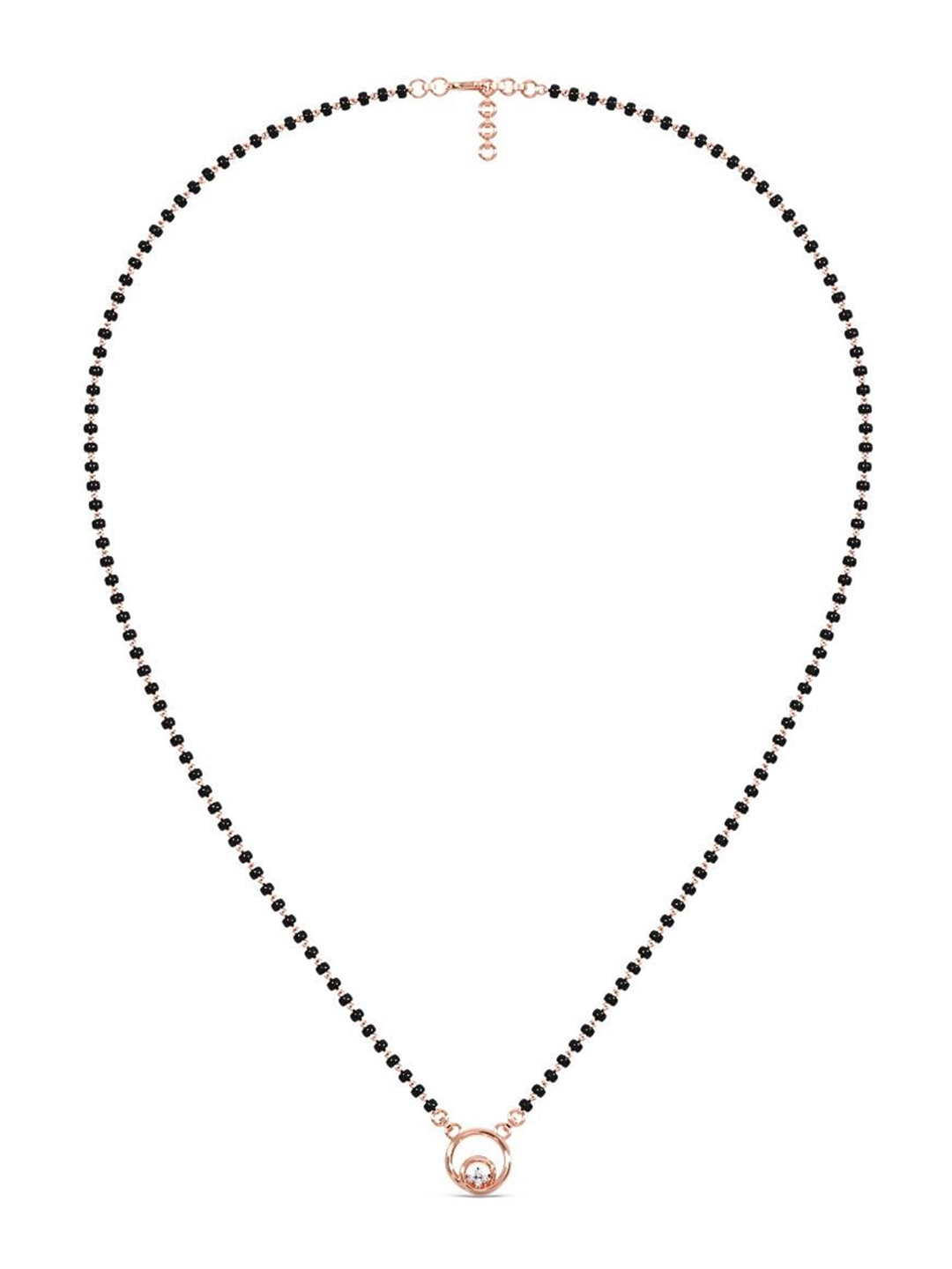 

CANDERE A KALYAN JEWELLERS COMPANY 18KT Rose Gold CZ-Studded Mangalsutra - 3.51g