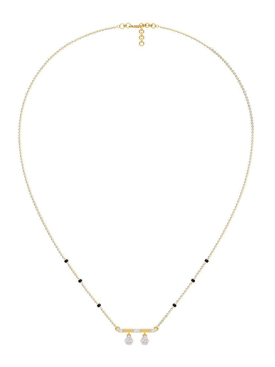 

CANDERE A KALYAN JEWELLERS COMPANY 18K Gold BIS Hallmark Mangalsutra- 3.11 g, White