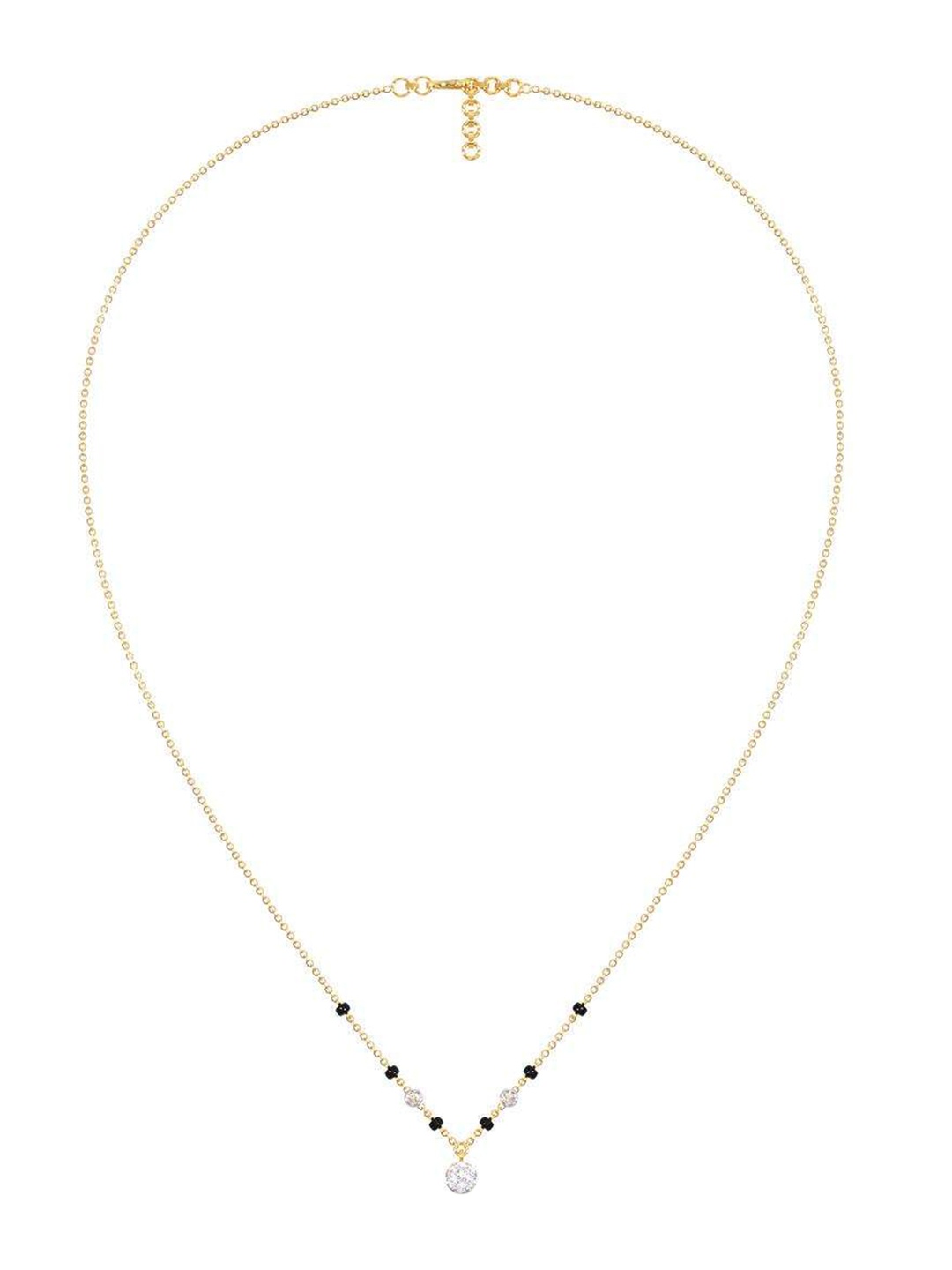 

CANDERE A KALYAN JEWELLERS COMPANY 14K Rose Gold Hallmark & Certified Diamond Mangalsutra, White