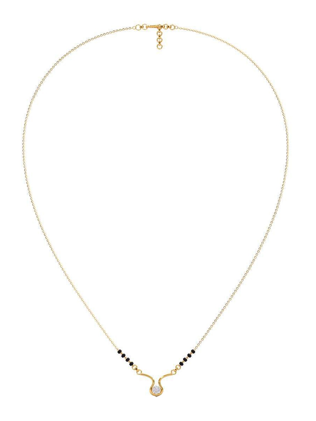 

CANDERE A KALYAN JEWELLERS COMPANY 14KT Gold Diamond-Studded Mangalsutra - 2.13g