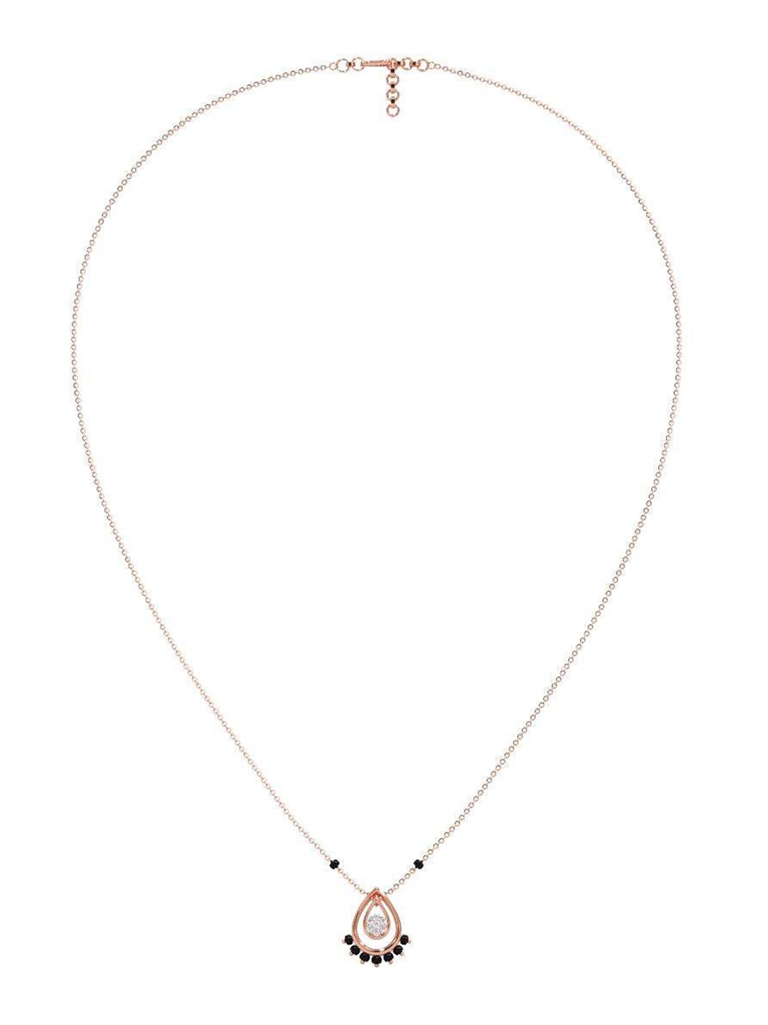 

CANDERE A KALYAN JEWELLERS COMPANY 18K Gold Hallmark Mangalsutra with Chain, White